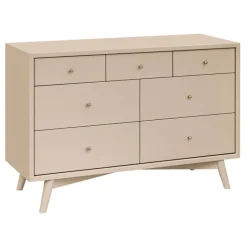 Dressers|Wck Exclusive Furniture-Babyletto Palma 7 Drawer Double Dresser - Taupe