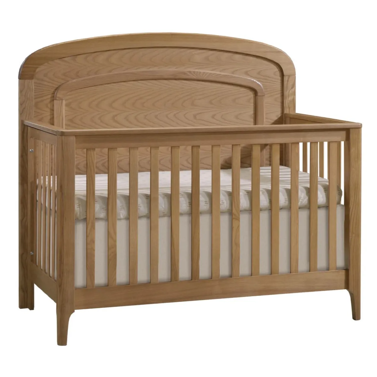 Convertible Cribs-Natart Palo 5-in-1 Crib with Arched Moulding