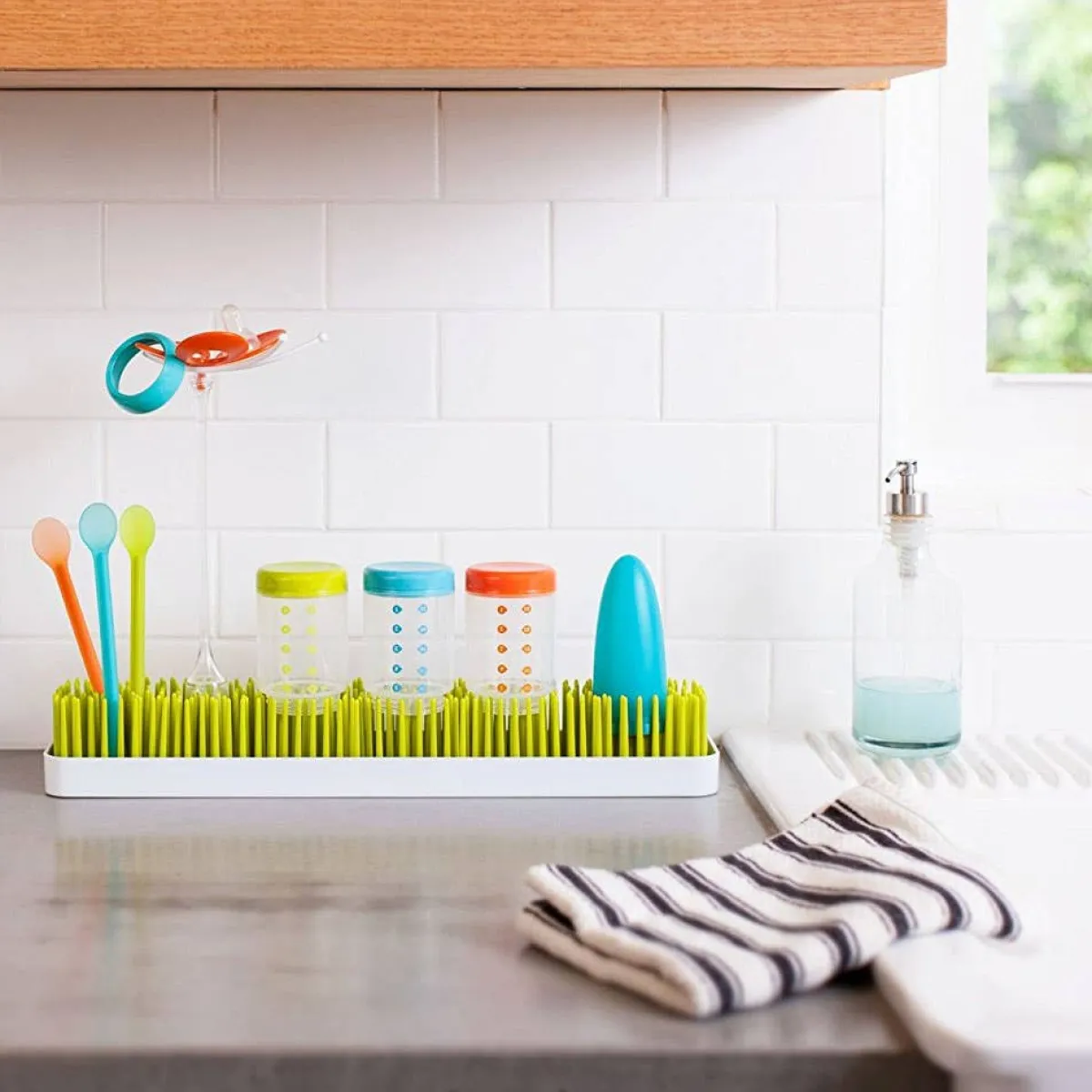 Bottle Brushes + Drying Racks-Boon Inc. Patch - Spring Green