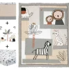 Crib Bedding Sets-Lambs & Ivy Patchwork Jungle 4 Piece Crib Set