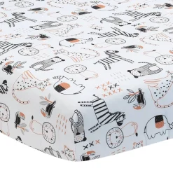 Crib Bedding Sets-Lambs & Ivy Patchwork Jungle 4 Piece Crib Set