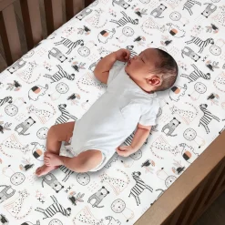 Crib Bedding Sets-Lambs & Ivy Patchwork Jungle 4 Piece Crib Set
