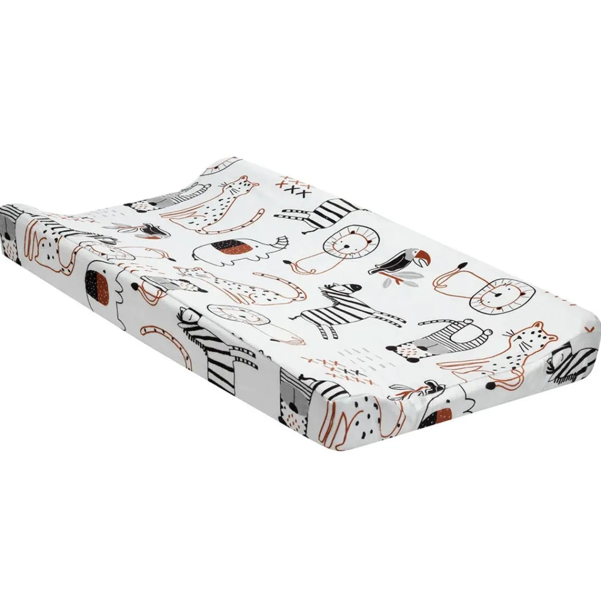 Changing Pads + Covers-Lambs & Ivy Patchwork Jungle Change Pad Cover
