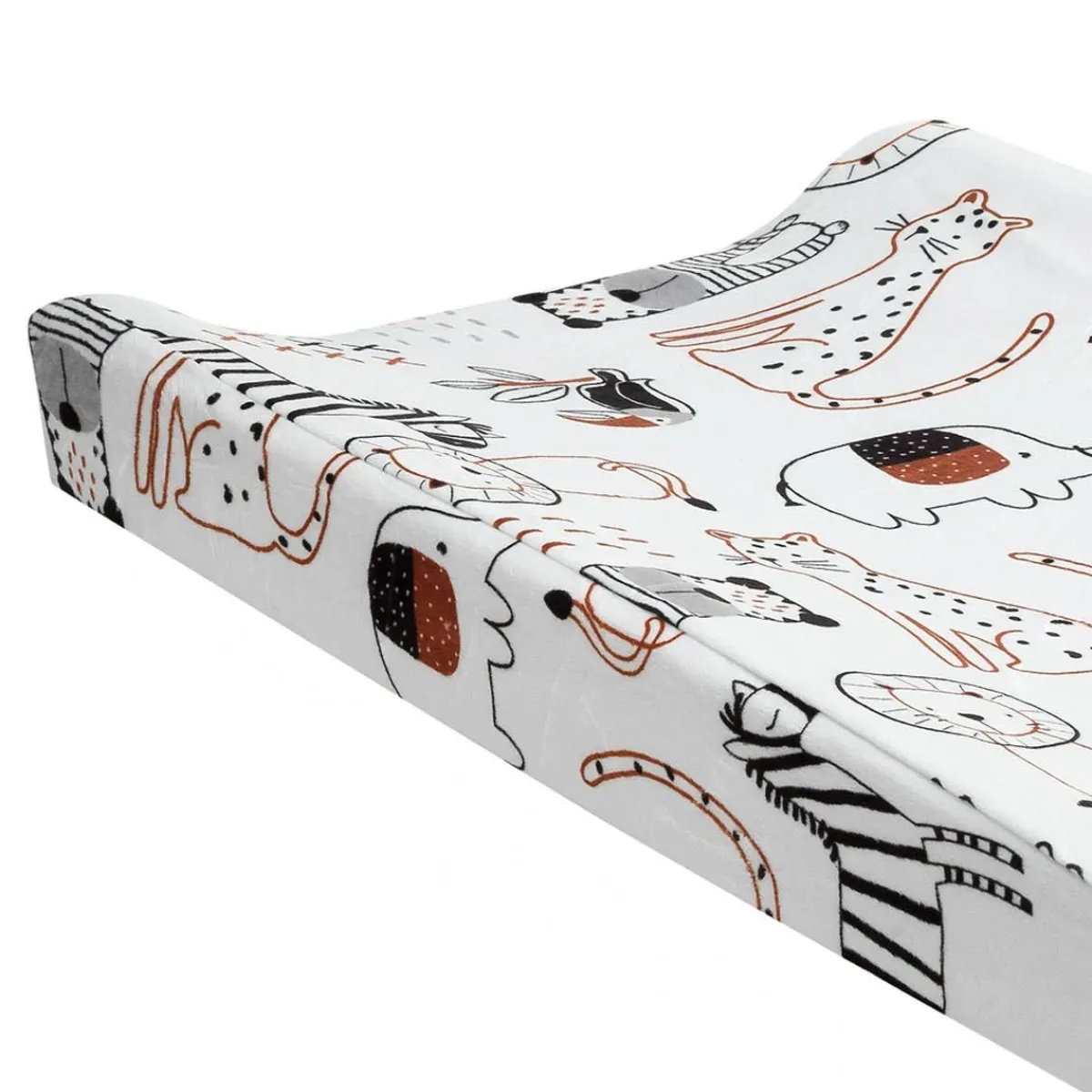 Changing Pads + Covers-Lambs & Ivy Patchwork Jungle Change Pad Cover