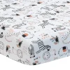 Crib Fitted Sheets-Lambs & Ivy Patchwork Jungle Crib Sheet