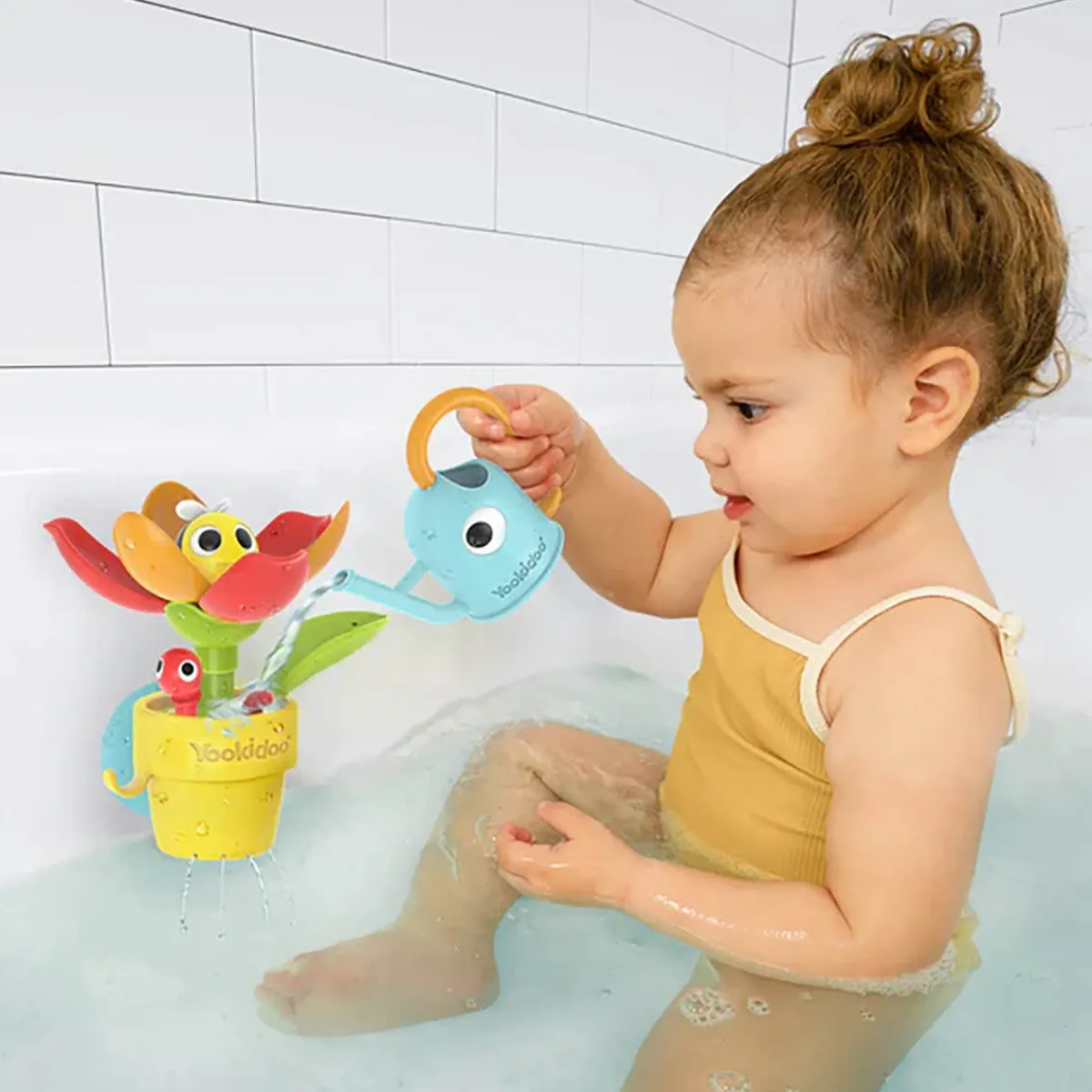 Bath Toys-Yookidoo Peek-A-Bee Tub Flower