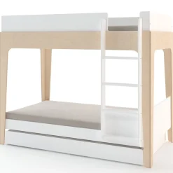 Twin Beds + Trundles-Oeuf Perch Trundle Bed