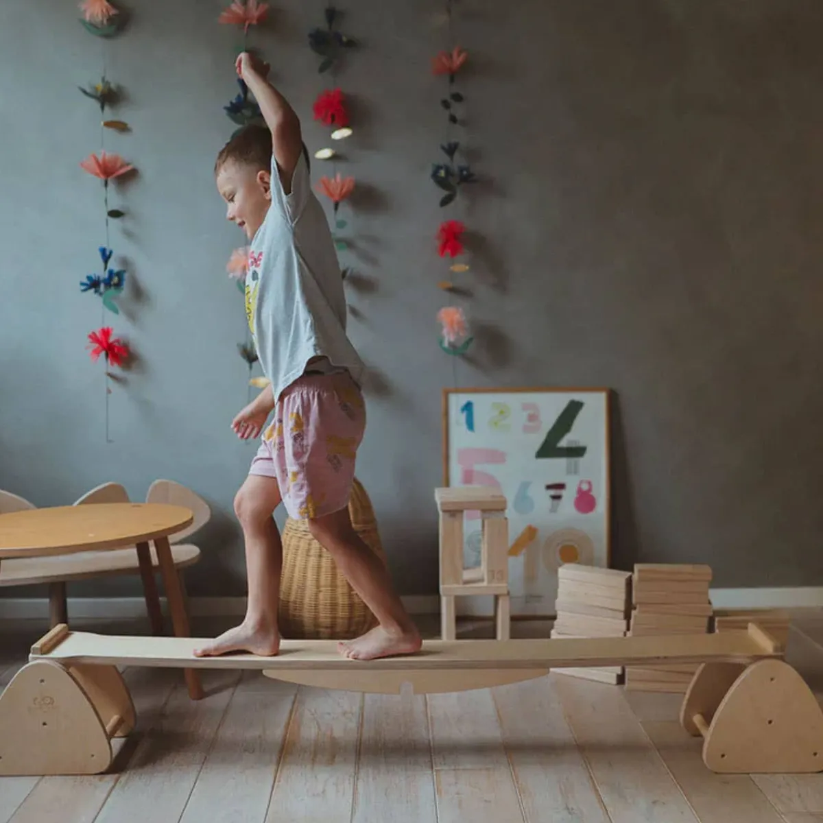 Pretend Play|Wooden Toys-Kinderfeets Pikler Balance Beam