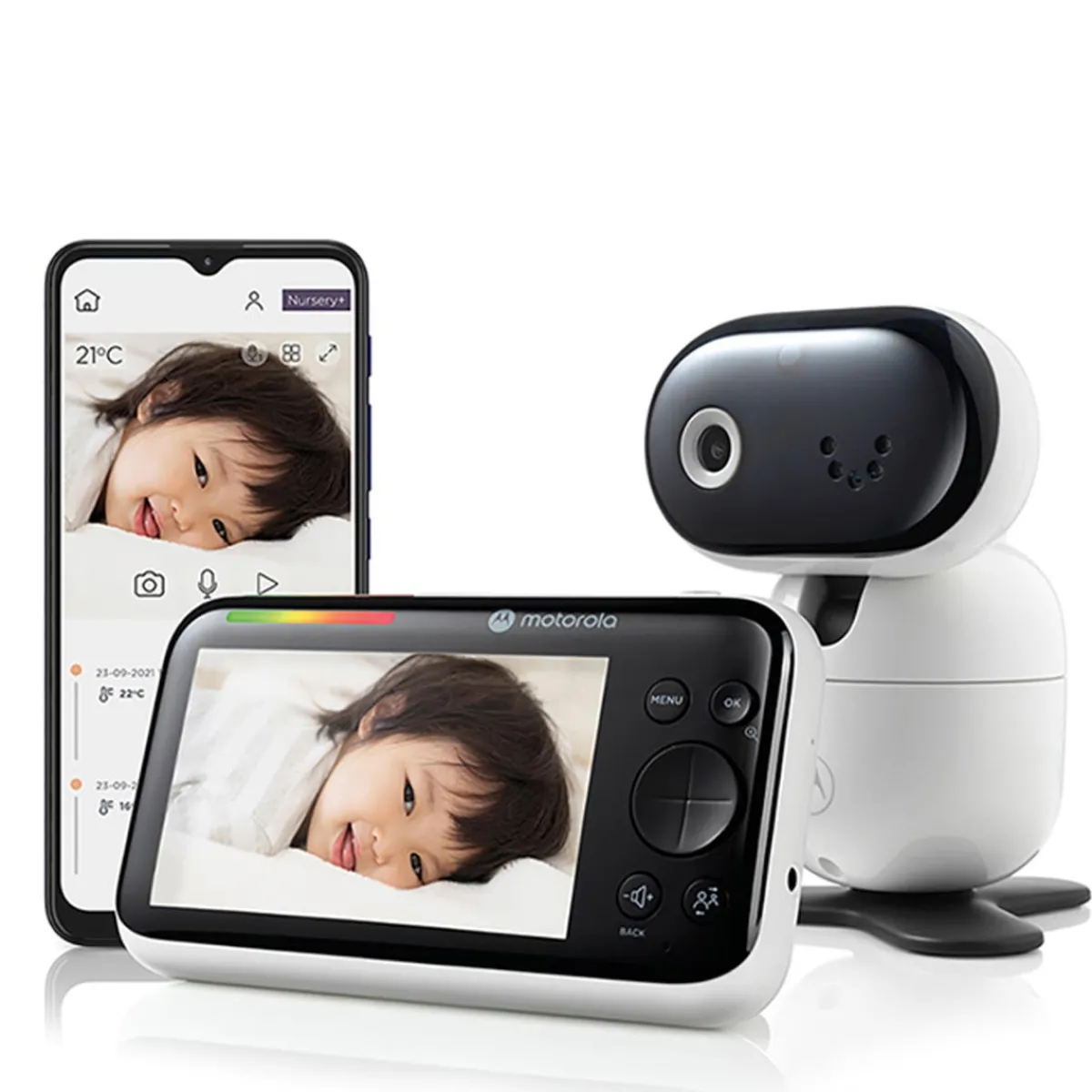 Wifi Monitors|Video Baby Monitors-Motorola PIP1610 Wi-Fi HD Motorized Smart Baby Monitor