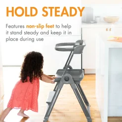 High Chairs & Boosters|Educational Towers-Boon Inc. PIVOT Toddler Tower (Grey)
