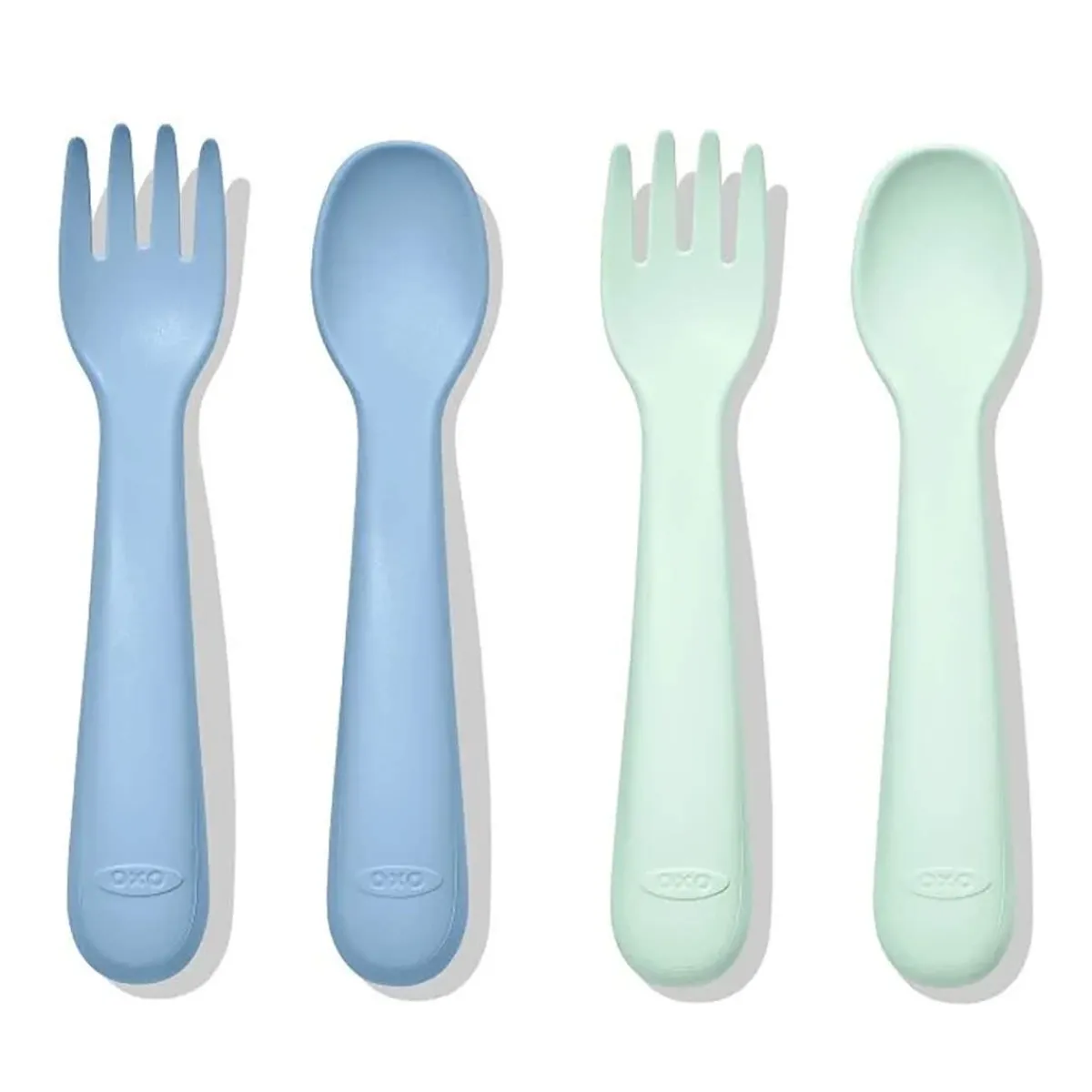 Kids Utensils|Toddler Training Utensils-Oxo Tot Plastic Forks & Spoons