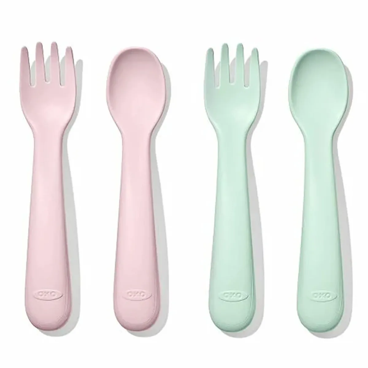 Kids Utensils|Toddler Training Utensils-Oxo Tot Plastic Forks & Spoons