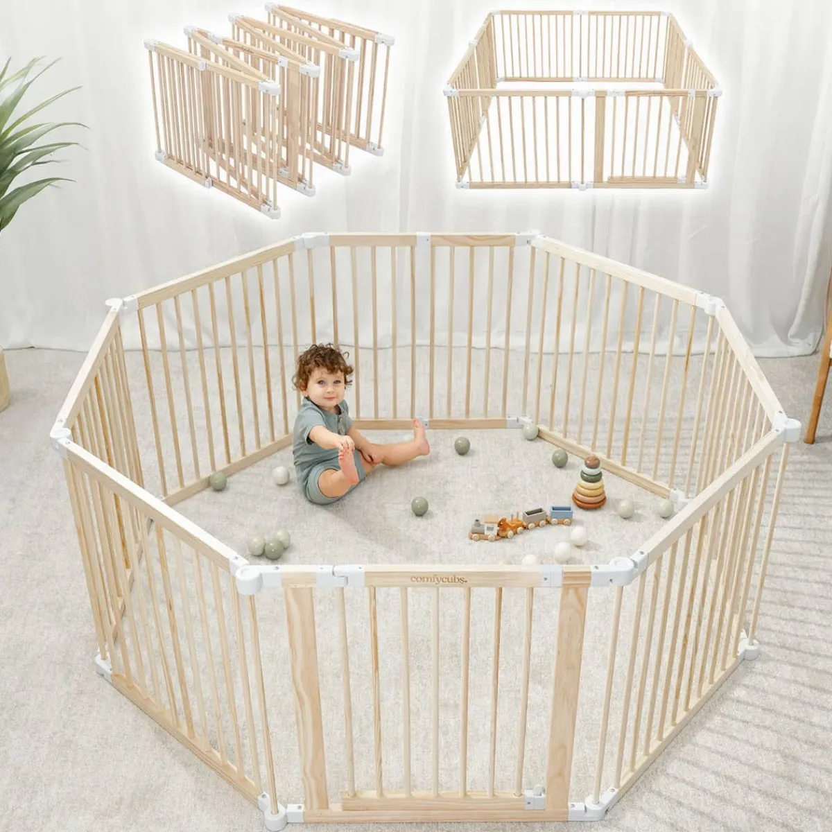 Baby Gates + Babyproofing-Comfycubs Playpen & Gate