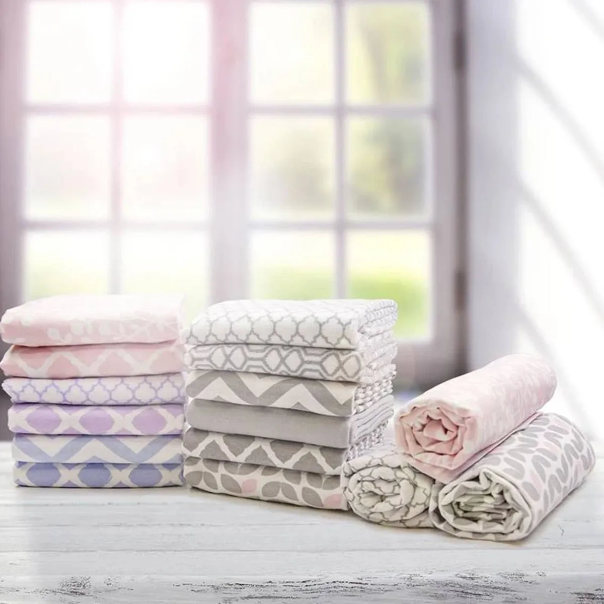 Travel Crib Sheets-Kushies Playpen Sheet Flannel (Print)