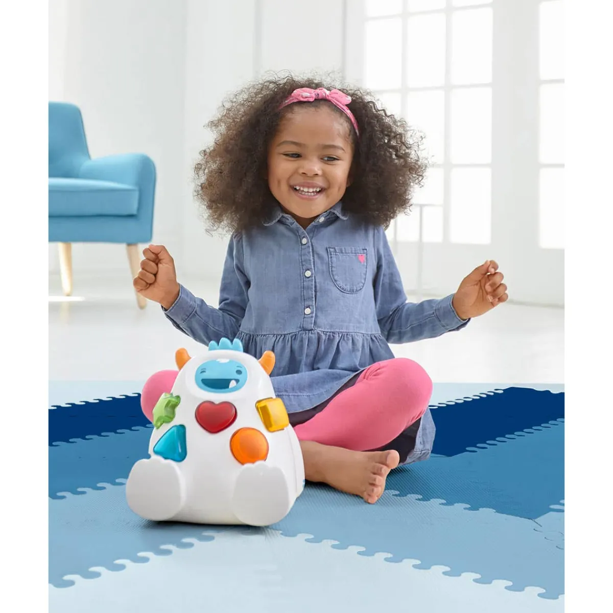 Rugs|Play Mats-Skip Hop Playspot Geo Foam Floor Tiles (Blue Ombre)