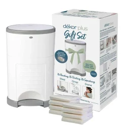 Inserts + Refills|Diaper Pails-Dekor Plus Gift Set White
