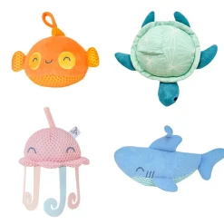 Bath Toys-Copper Pearl Plush Bath Toy Set