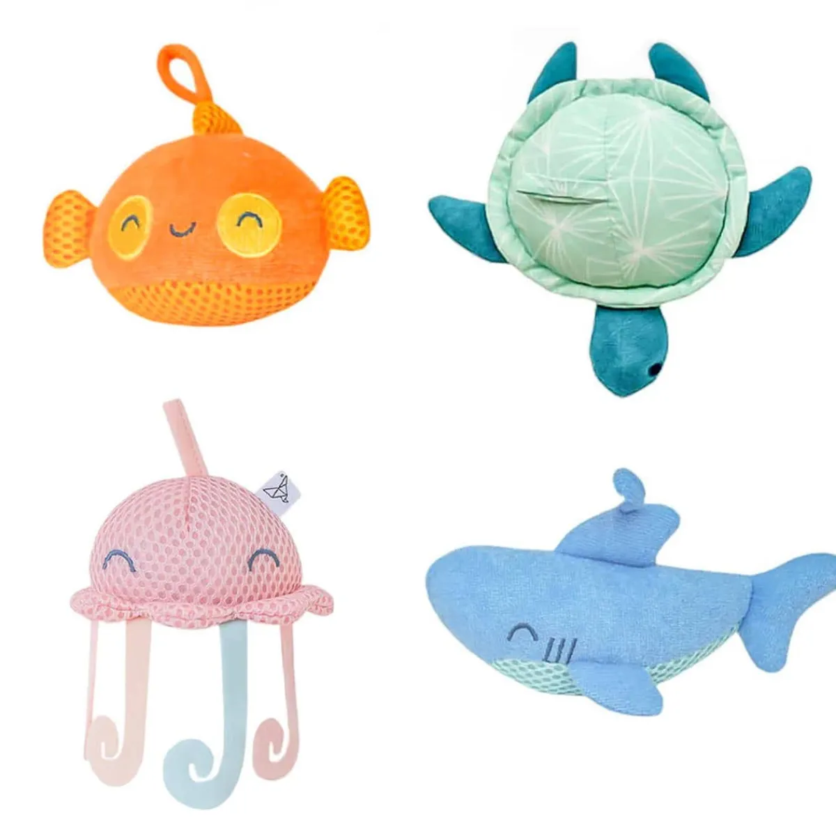 Bath Toys-Copper Pearl Plush Bath Toy Set