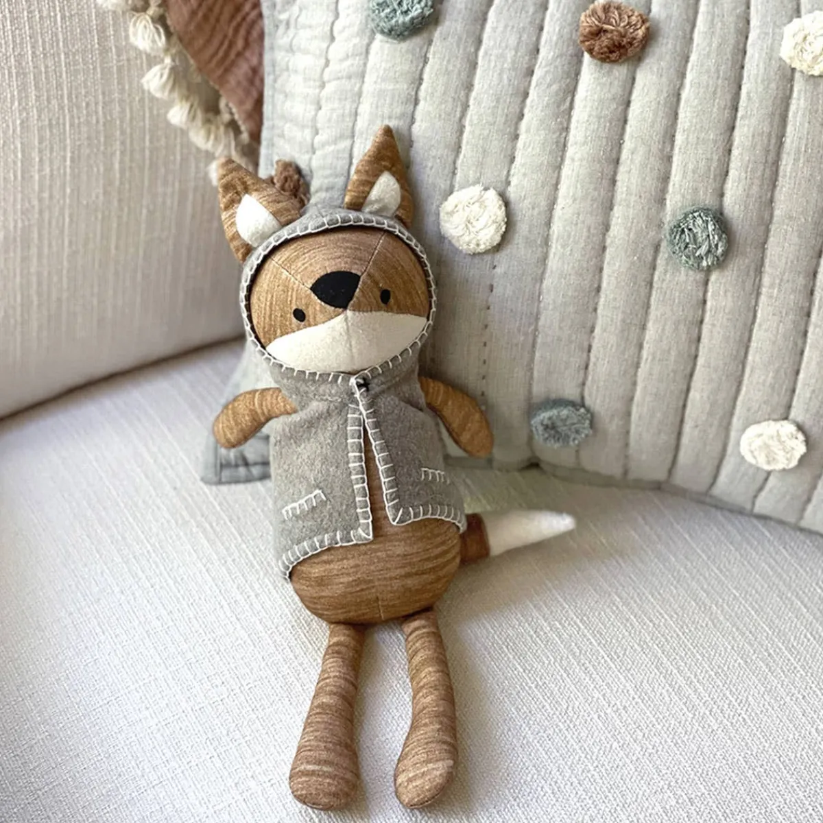 Plush Animals-Crane Baby Plush Toy