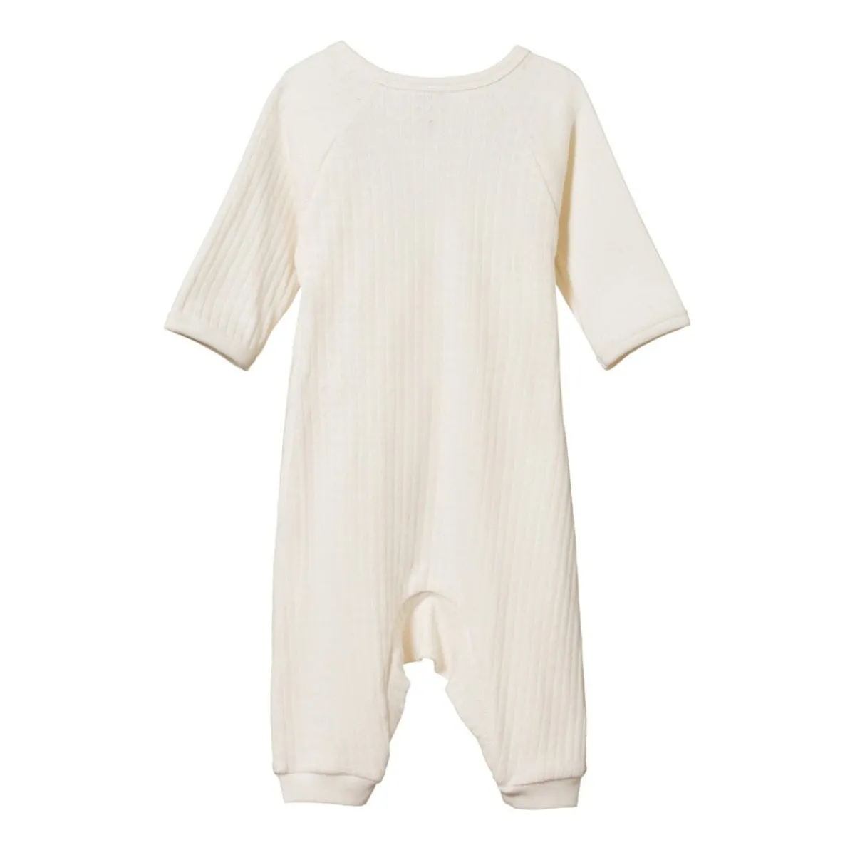 Rompers-Nature Baby Pointelle Kimono Stretch & Grow Romper