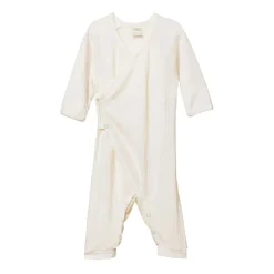 Rompers-Nature Baby Pointelle Kimono Stretch & Grow Romper