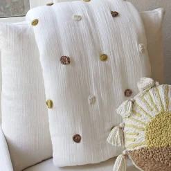Kids Bedding|Blankets-Crane Baby Pom Pom Quilted Baby Blanket
