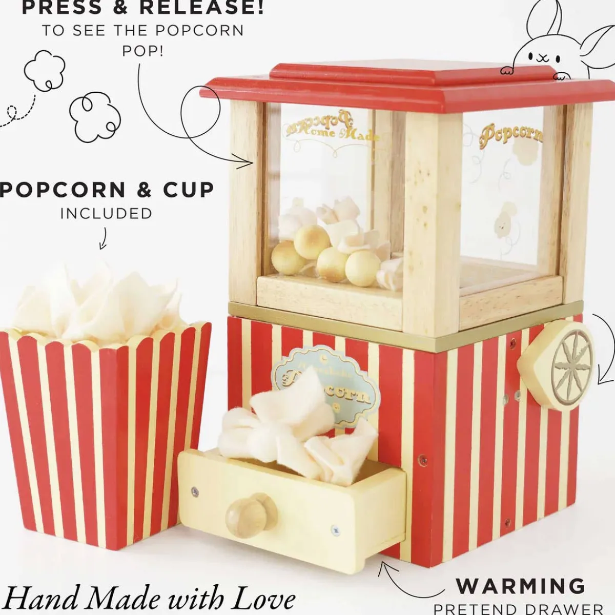 Pretend Play|Wooden Toys-Le Toy Van Popcorn Machine
