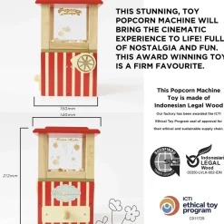 Pretend Play|Wooden Toys-Le Toy Van Popcorn Machine