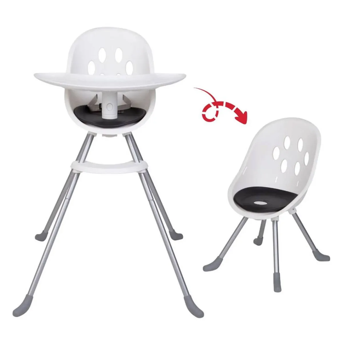 High Chairs & Boosters|Highchairs + Boosters-Phil & Ted's Poppy High Chair (Metal Legs) Black