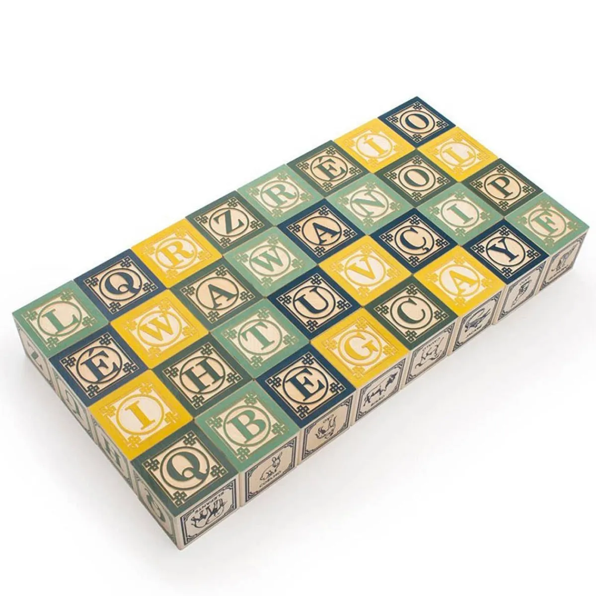 Wooden Toys|Blocks + Shape Sorters-Uncle Goose Portuguese ABC Blocks