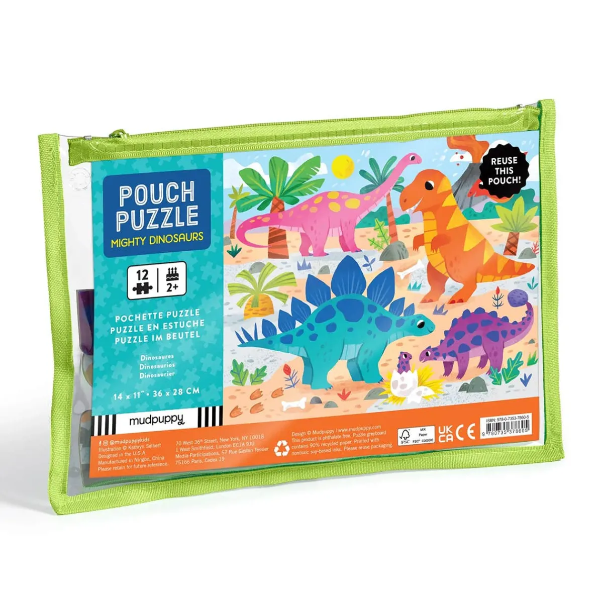 Puzzles|Wooden Toys-Mudpuppy Pouch Puzzle (12 Piece)
