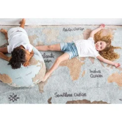 Beanbag Chairs-Lorena Canals Pouf World Map