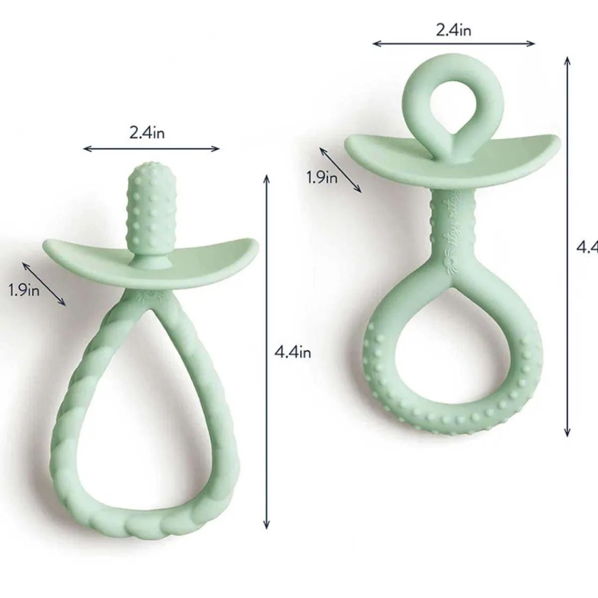 Pacifiers + Clips-Itzy Ritzy Pre-Feeding Teething Set Mint