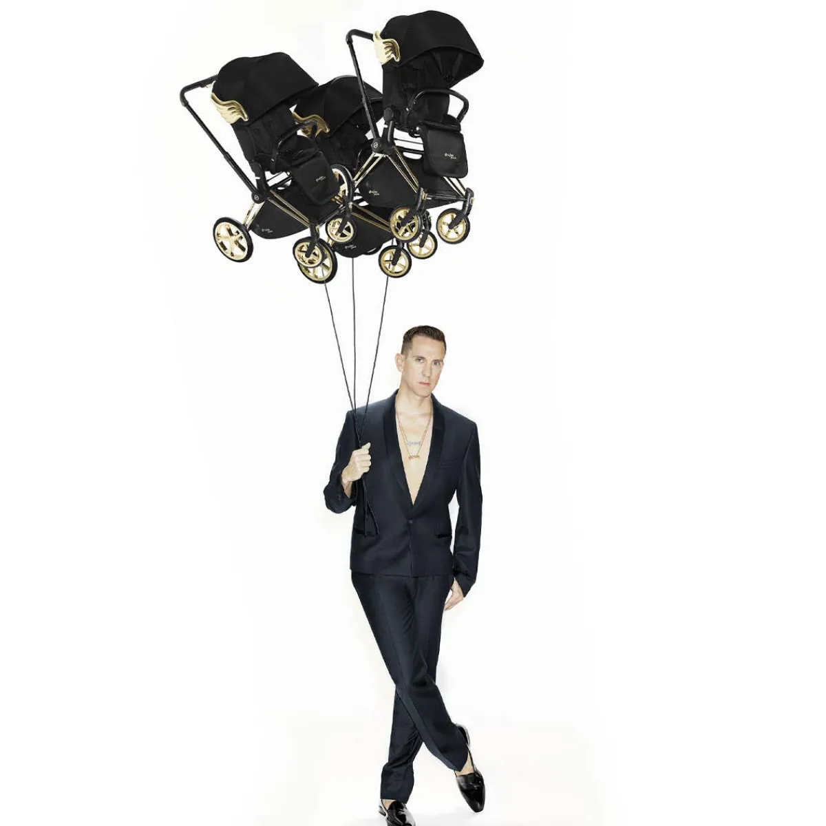 Full-Sized Strollers-Cybex Priam 4 Stroller (Jeremy Scott Wings)