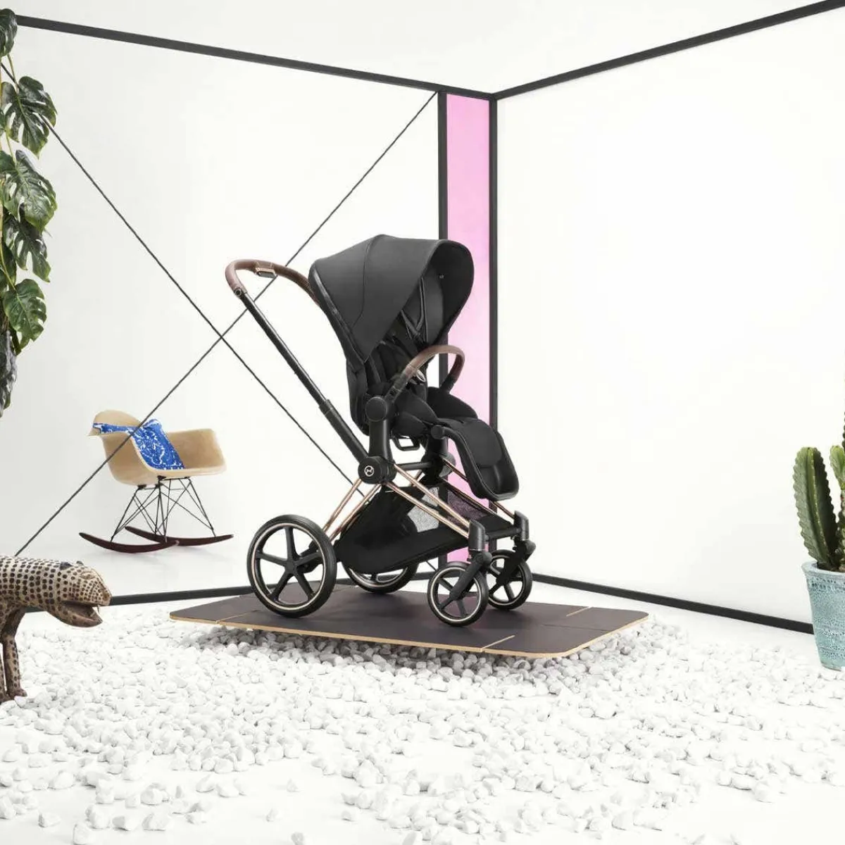 Full-Sized Strollers-Cybex Priam 4 Stroller (Rose Gold Frame)