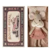 Plush Animals-Maileg Princess Mouse Little Sister in Matchbox