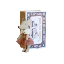 Plush Animals-Maileg Princess Mouse Little Sister in Matchbox