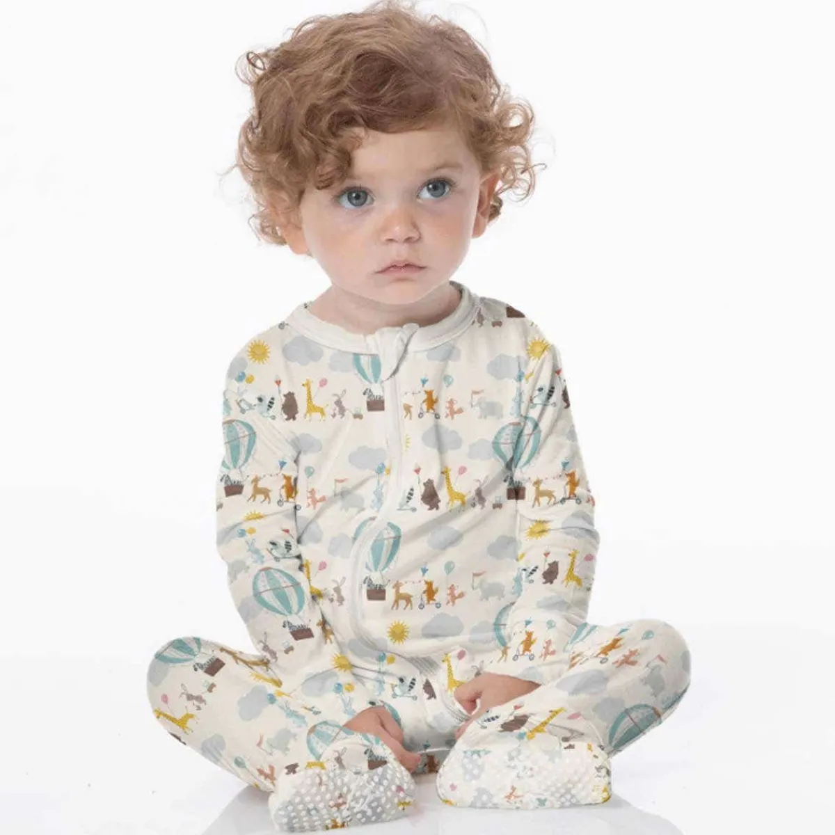 Onesies|Sleepers-KicKee Pants Print Footie with Zipper (Summer Fun)