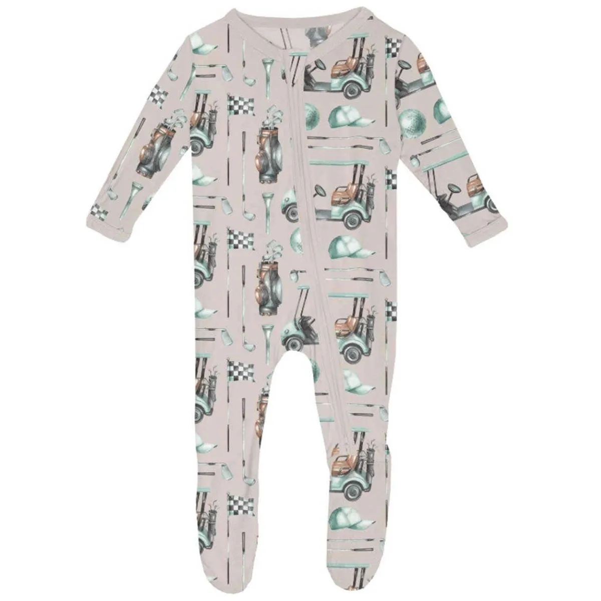 Onesies|Sleepers-KicKee Pants Print Footie with Zipper (Summer Fun)