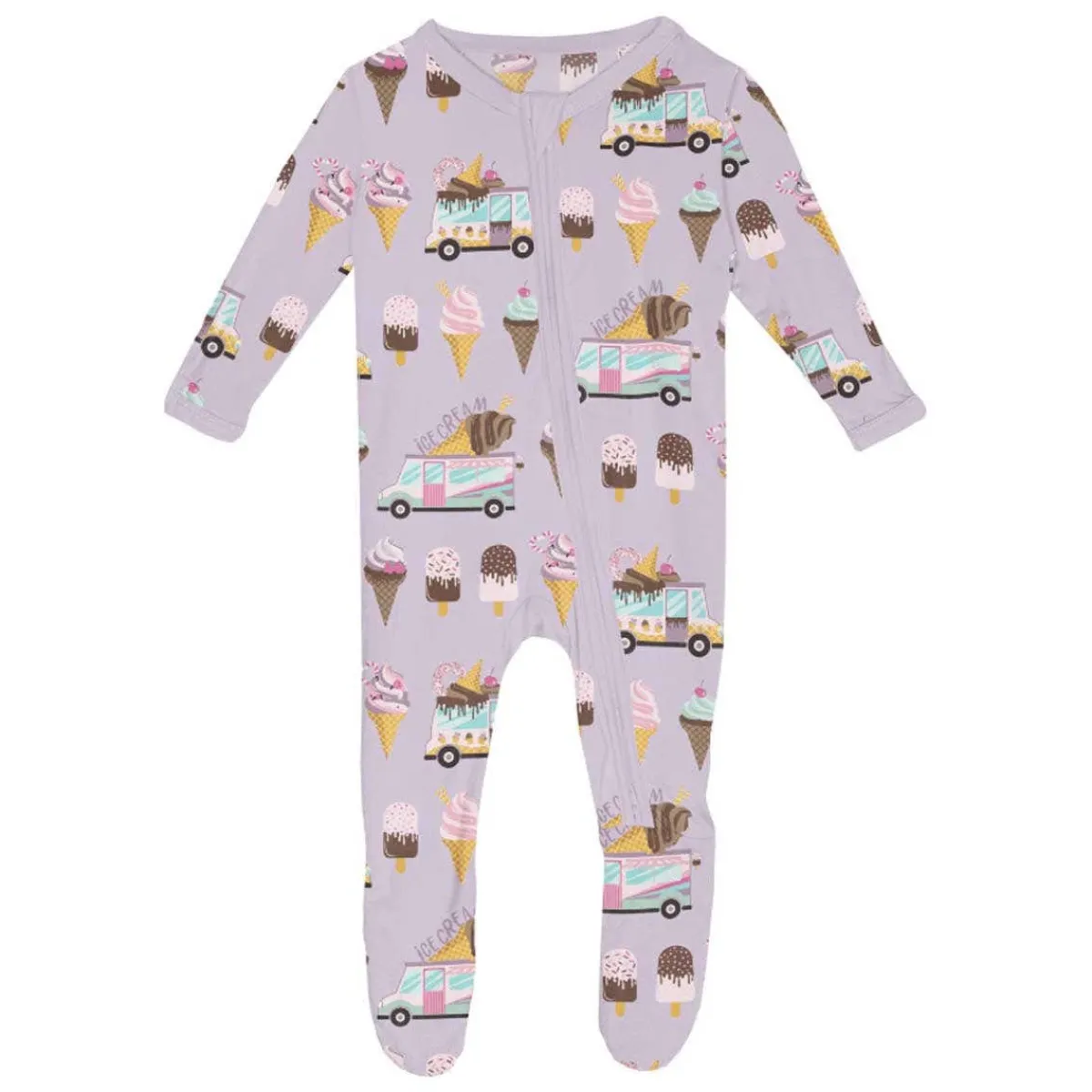 Onesies|Sleepers-KicKee Pants Print Footie with Zipper (Summer Fun)