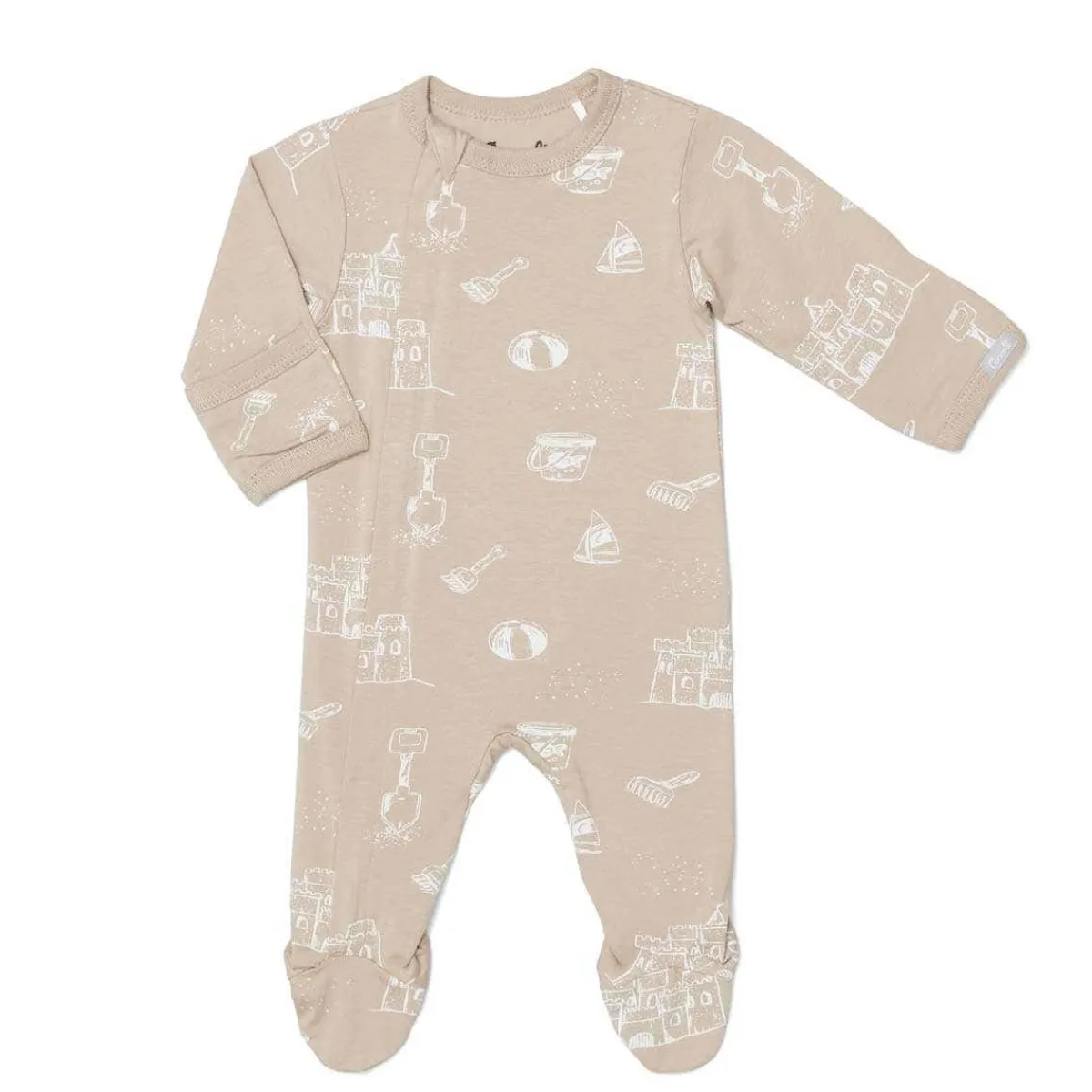Onesies|Sleepers-Coccoli Print Zipper Footie