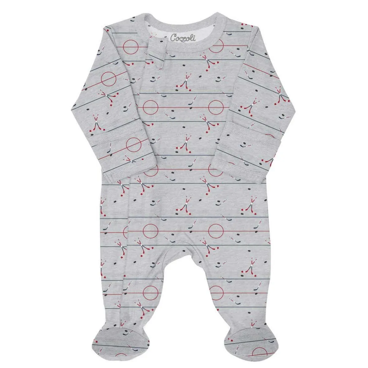 Onesies|Sleepers-Coccoli Print Zipper Footie