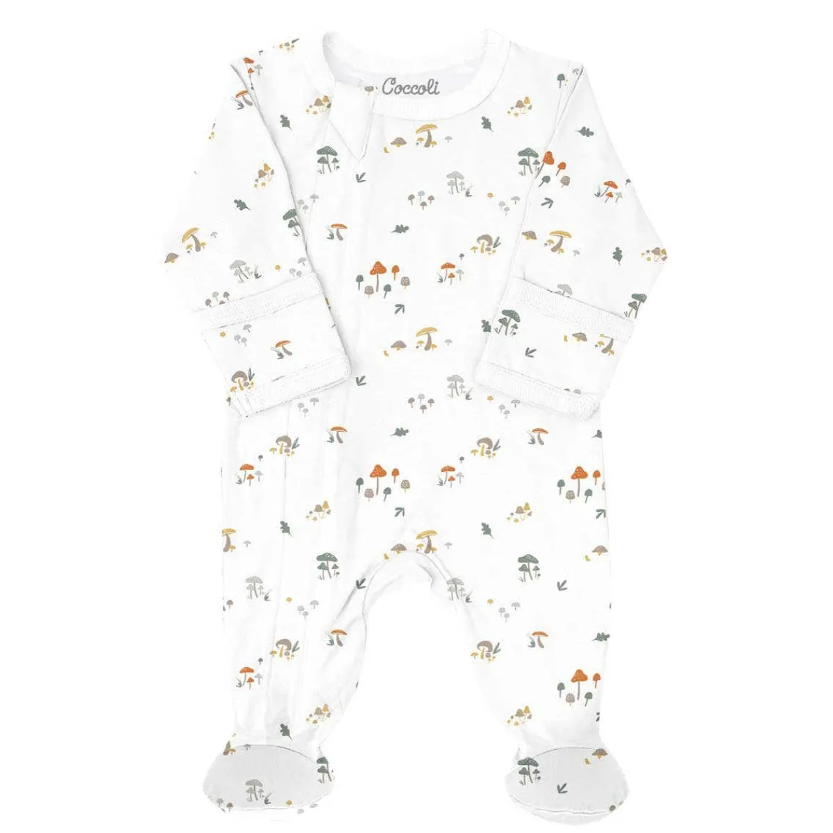 Onesies|Sleepers-Coccoli Print Zipper Footie