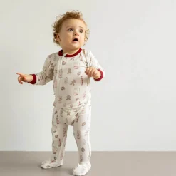 Onesies|Sleepers-Coccoli Print Zipper Footie