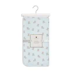 Blankets-Piccolo Bambino Printed Jersey Blanket Lined with Sherpa - Small Print