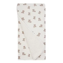 Blankets-Piccolo Bambino Printed Jersey Blanket Lined with Sherpa - Small Print