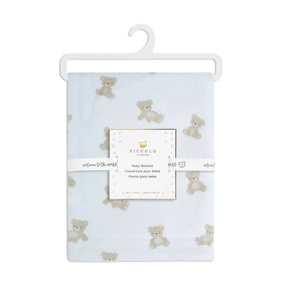 Blankets-Piccolo Bambino Printed Plush Blanket