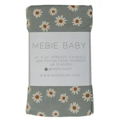 Blankets|Sleep Sacks + Wraps-Mebie Baby Printed Stretch Swaddle