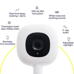 Wifi Monitors-Nanit Pro Smart Wall Mount Baby Monitor (White)