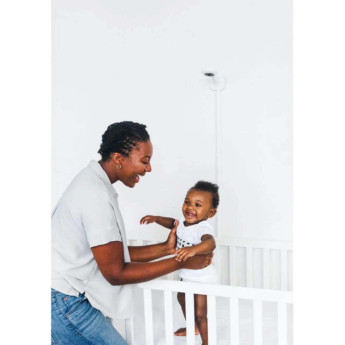 Wifi Monitors-Nanit Pro Smart Wall Mount Baby Monitor (White)